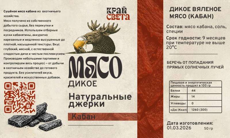 Этикетка мясо