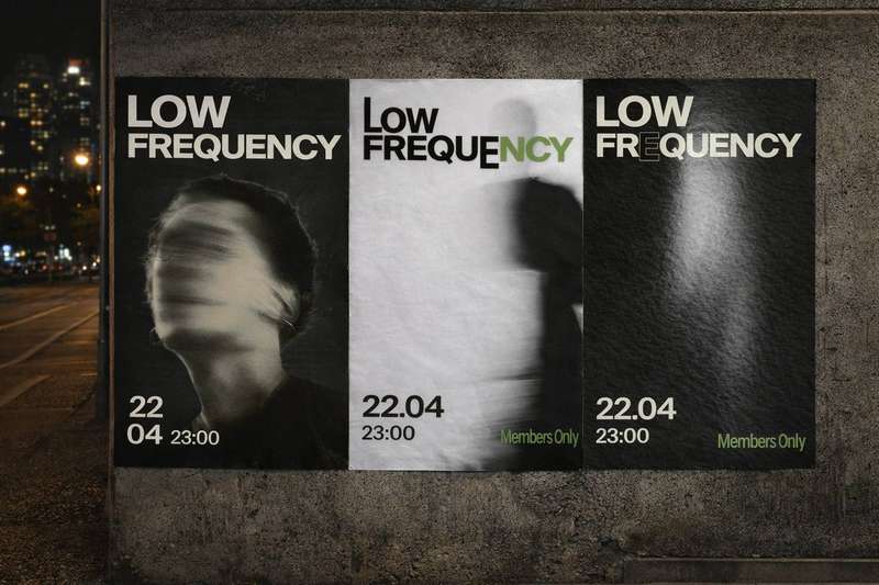 Low Frequency мокап постеры