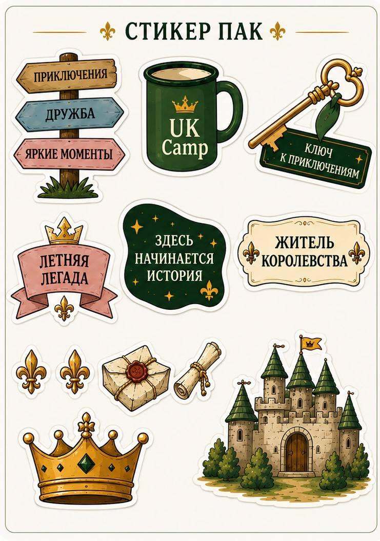 UK Camp стикер пак лист 2